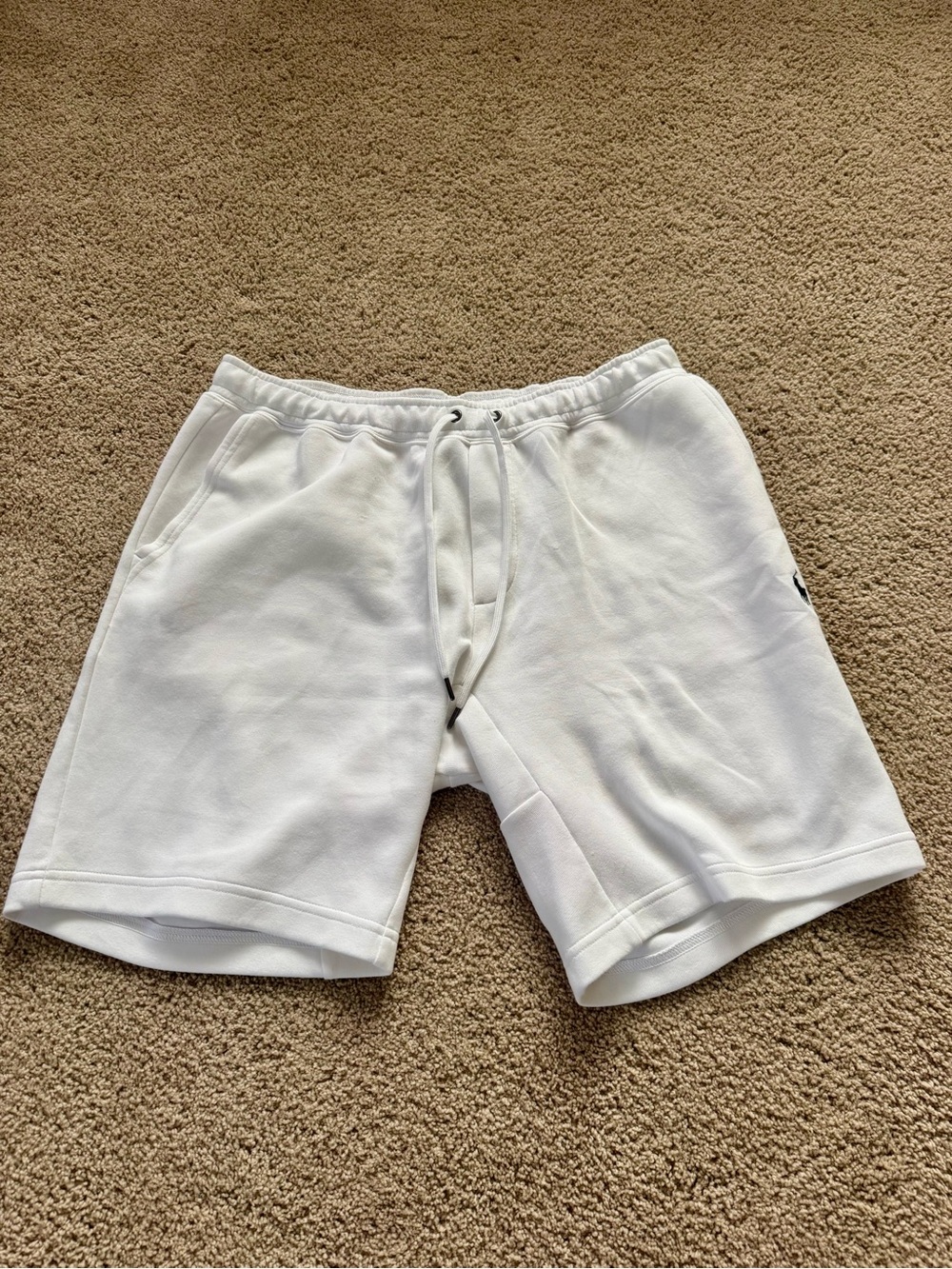 Polo Ralph Lauren White Sweat Drawstring Lounge Shorts Size M